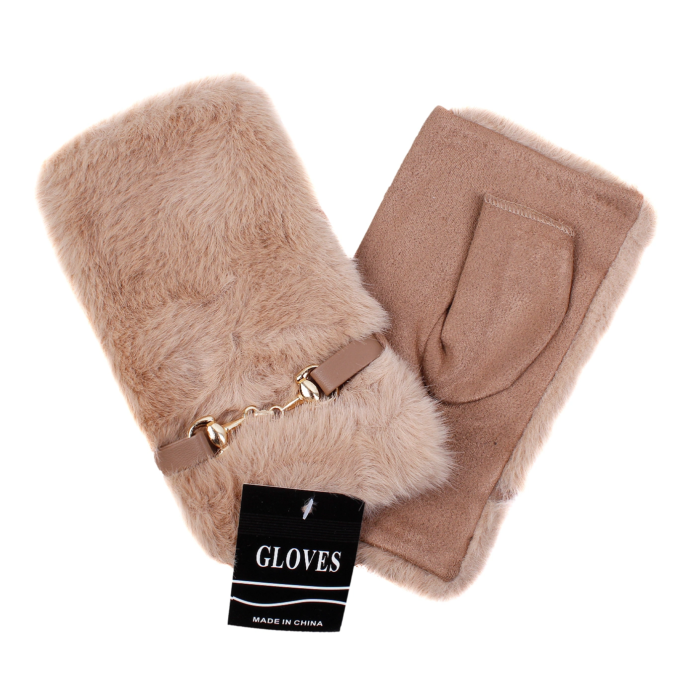 دستکش نیم انگشت خز اعلا زنجیر دار