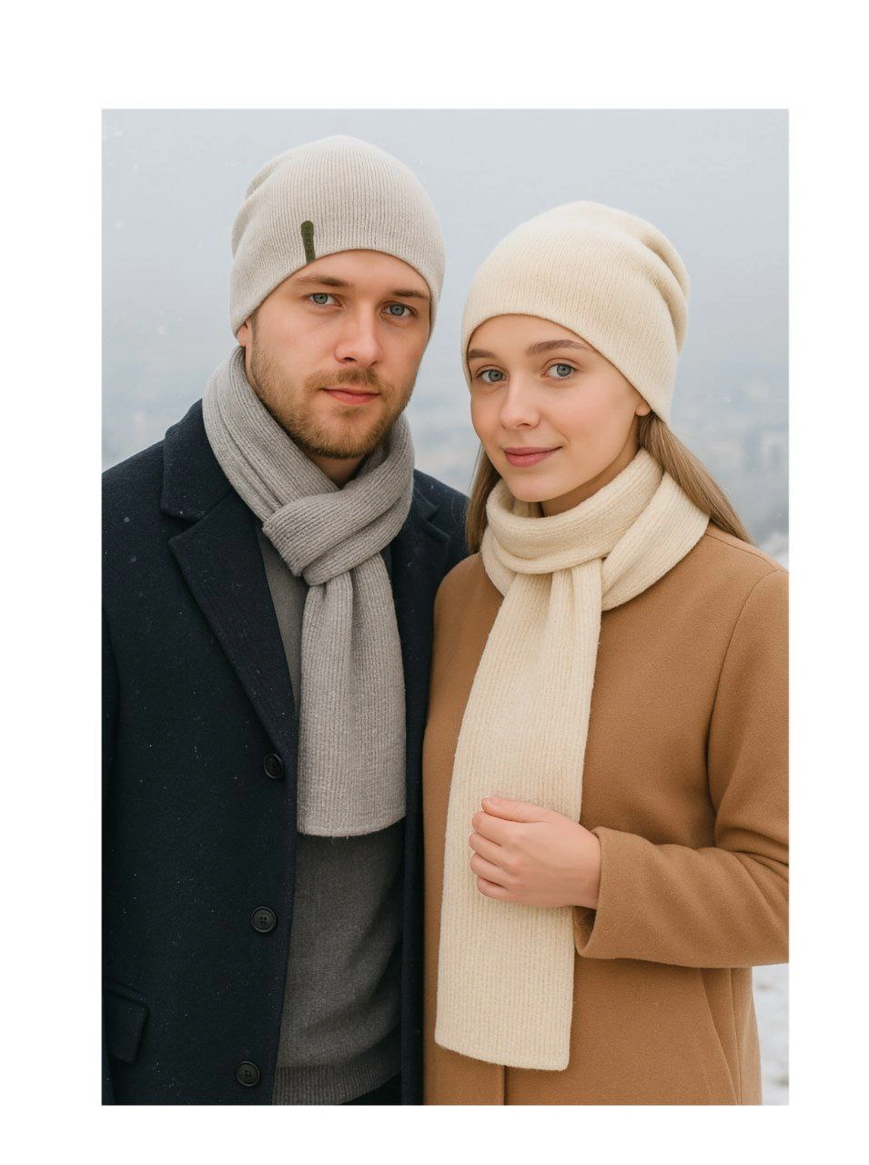 ست دو تیکه بافت ساده با شال بلند اندلس Endless