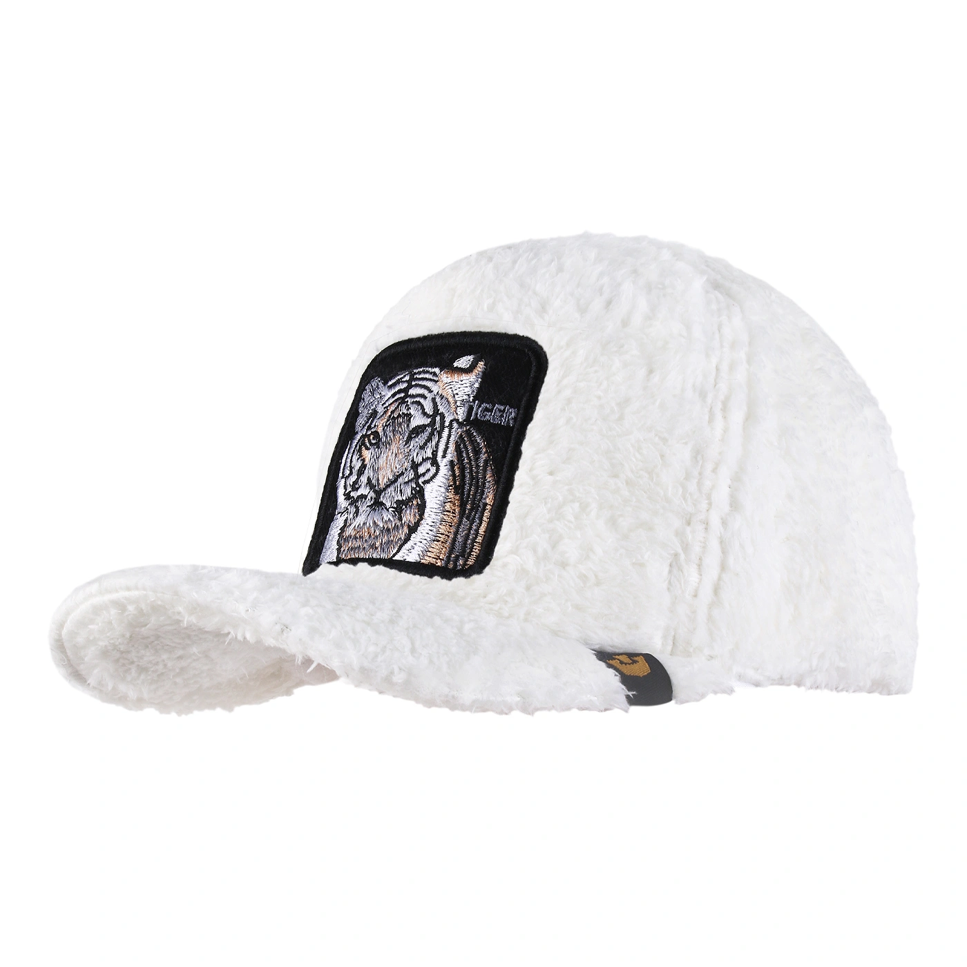 کلاه نقابدار تدی سفید گلدوزی ببر 