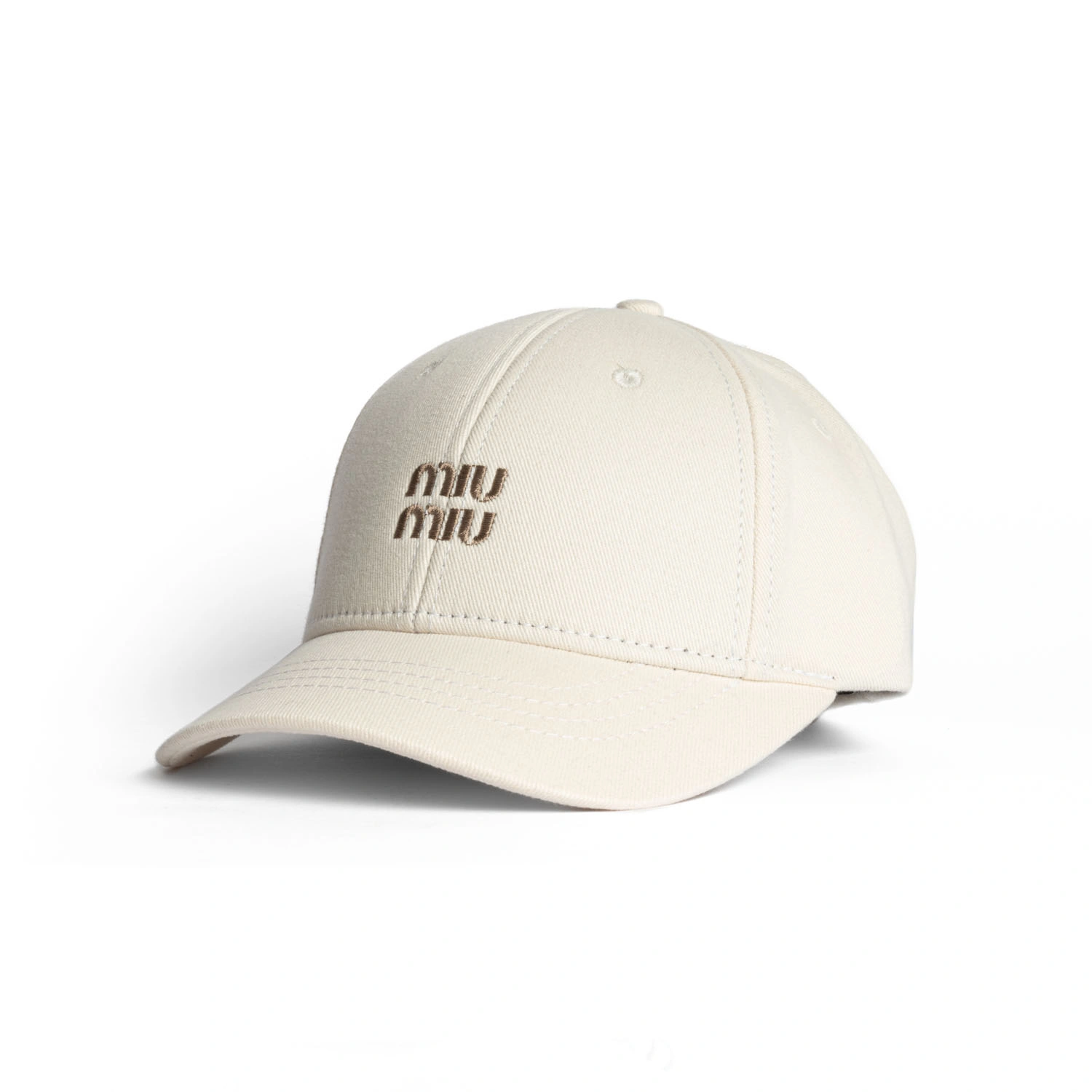 کلاه بیسبالی کتان نقاب کوتاه گلدوزی miu miu