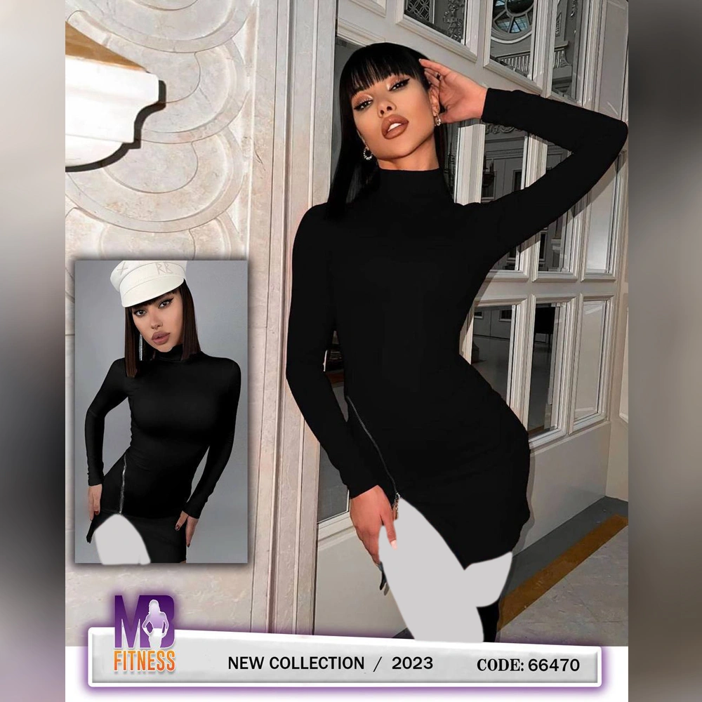 تونیک ام بی فیتنس MB Fitness زیپدار