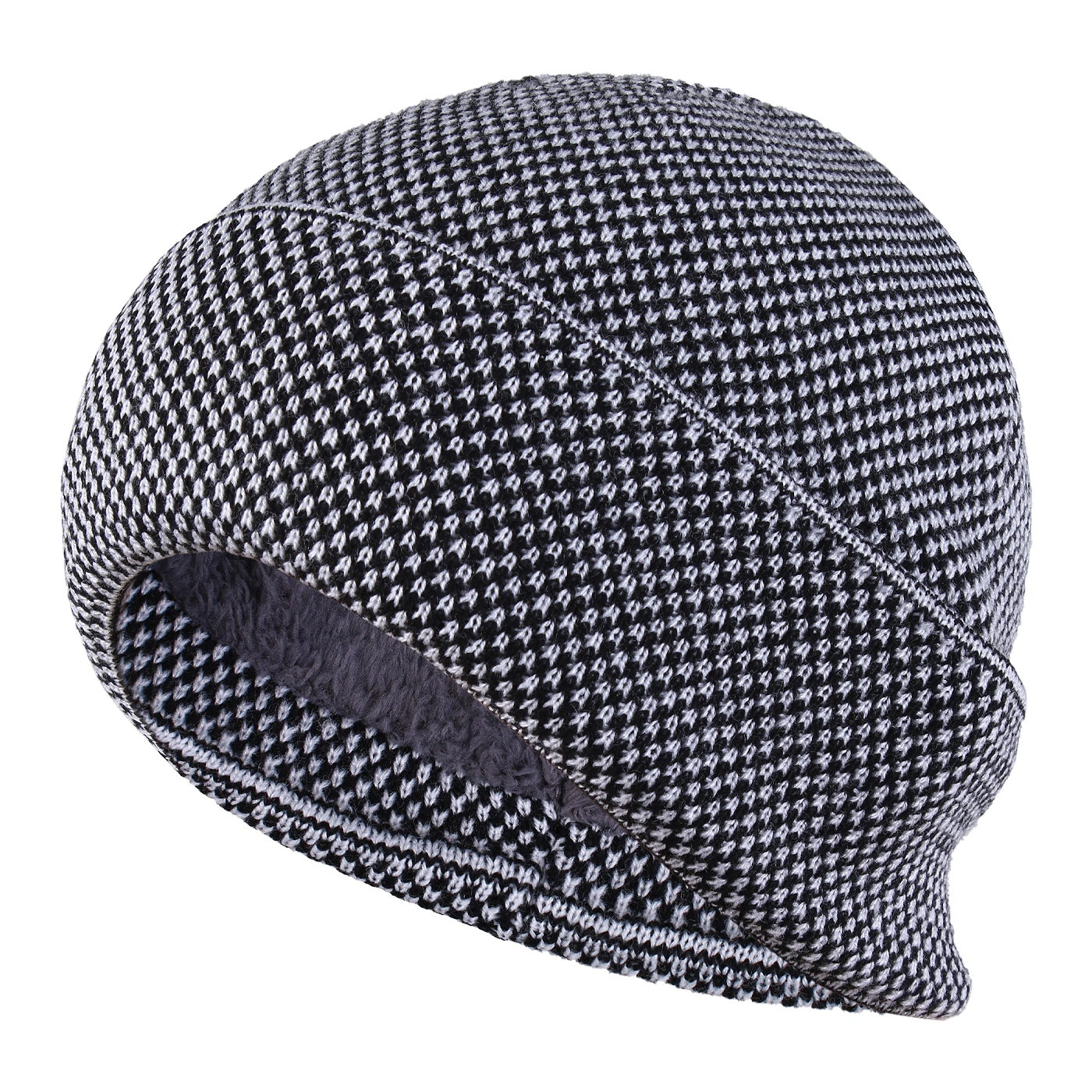 کلاه مردانه لبه دارداخل خز شطرنجی 