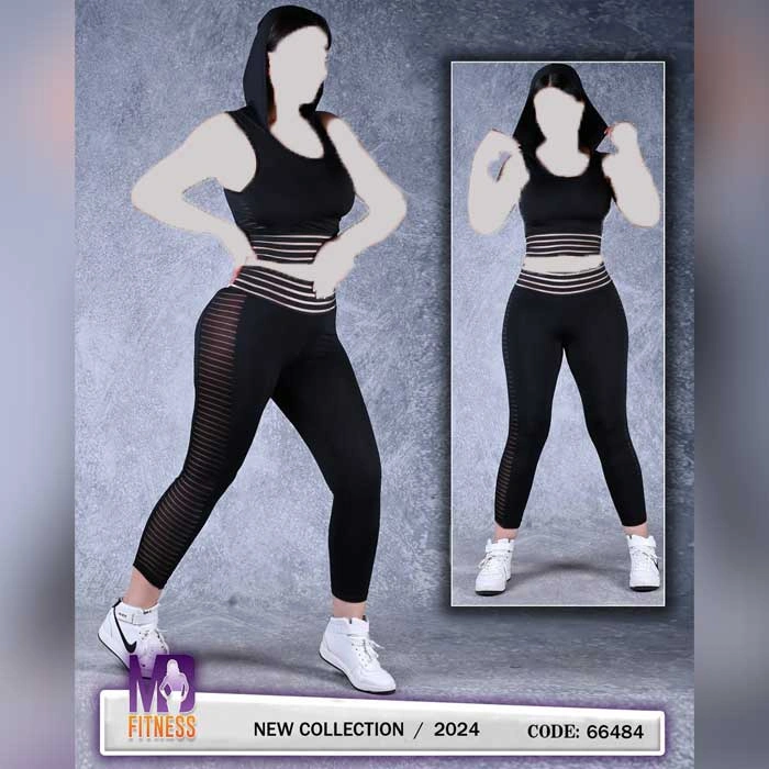 ست نیم تنه و لگ ام بی فیتنس MB Fitness مدل کلاهدار