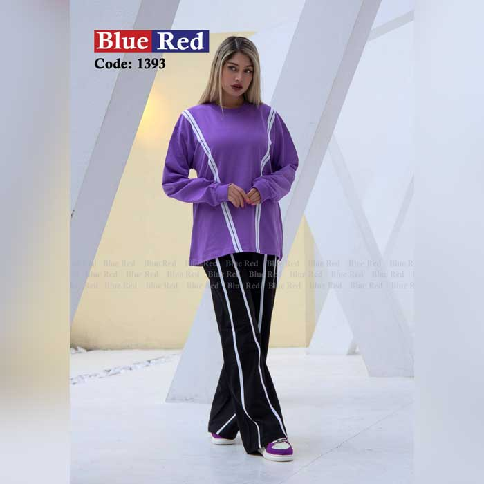 بلوز و شلوار بلو رد Blue Red مدل دمپا گشاد
