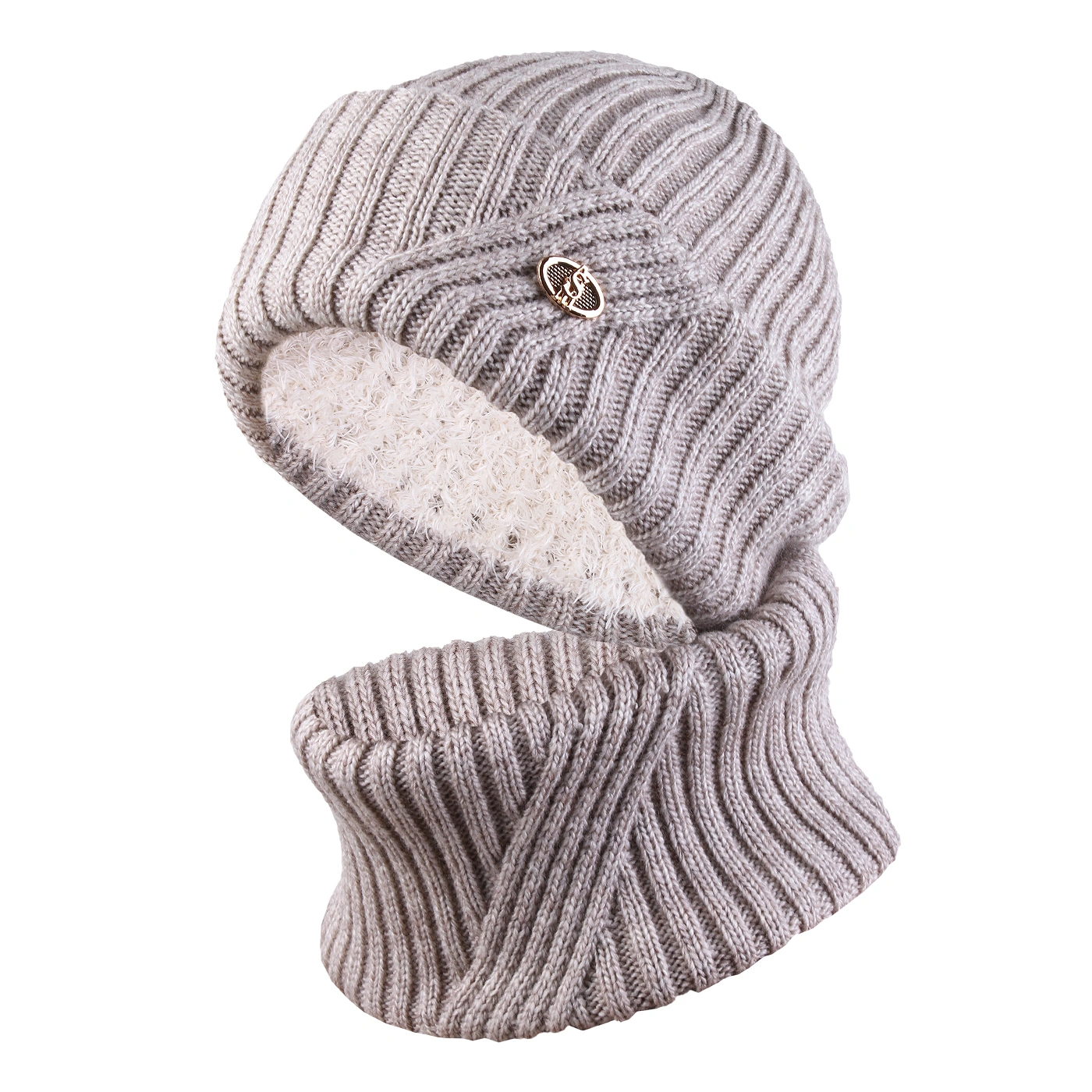 ست کلاه و شال گردنی داخل خز سام کد 416