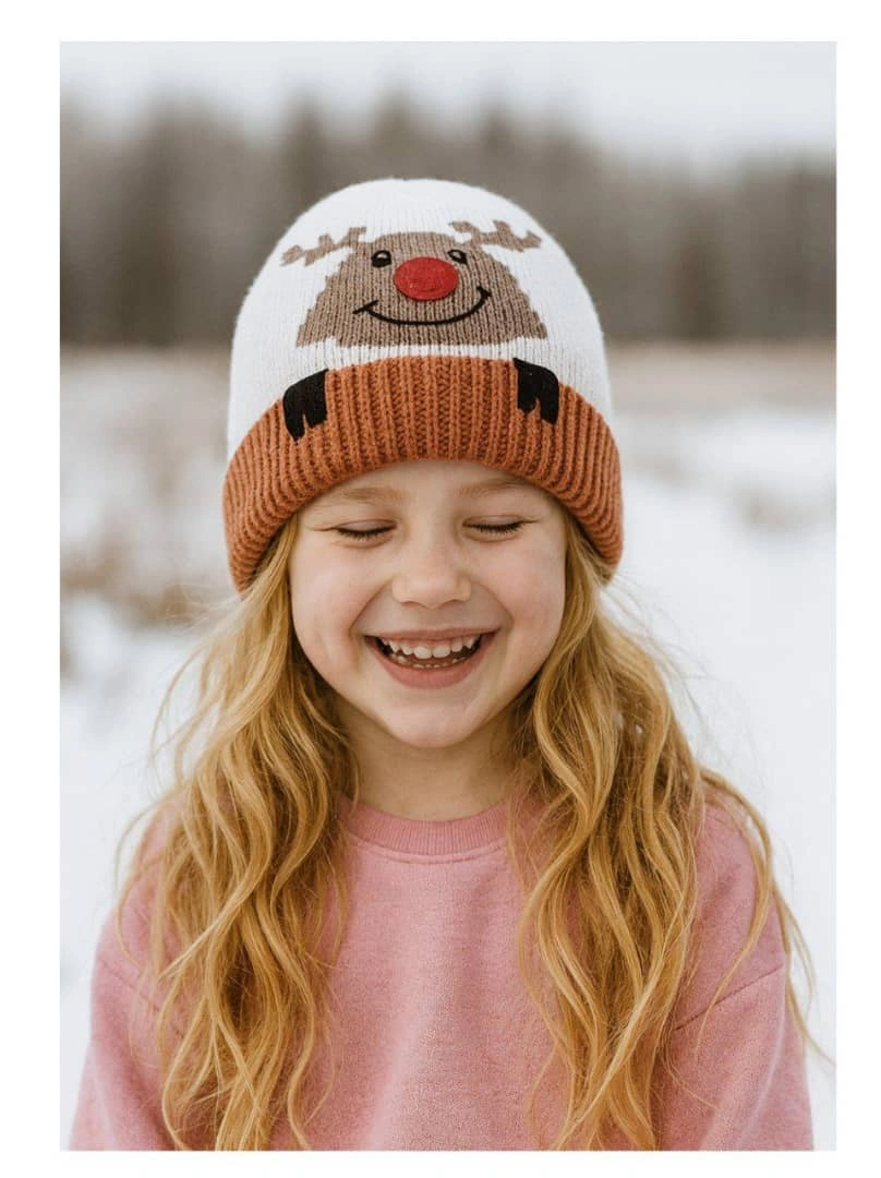 کلاه بچه گانه بافت طرح گوزن اندلس Endless