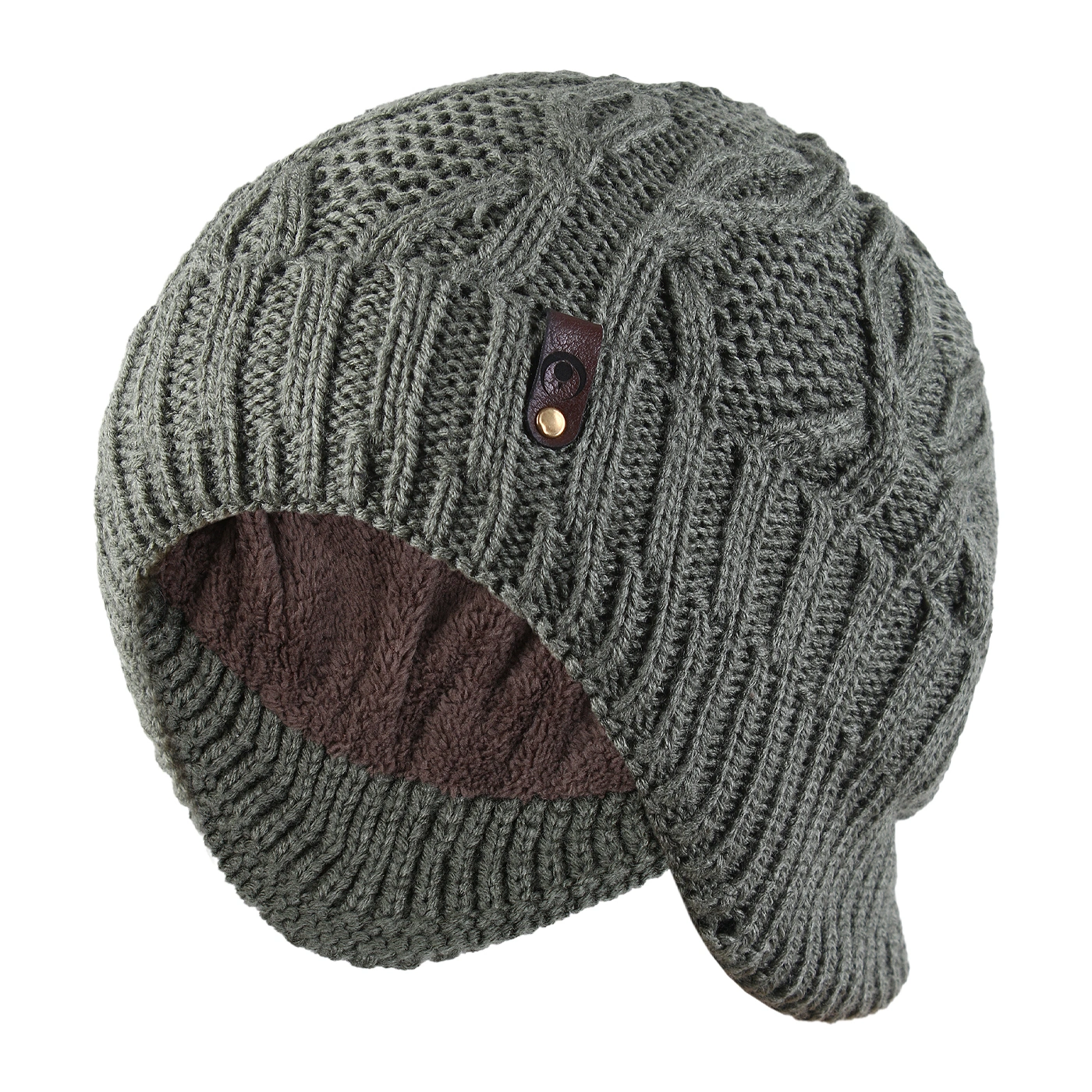 کلاه مردانه بافت گوش دار داخل خز