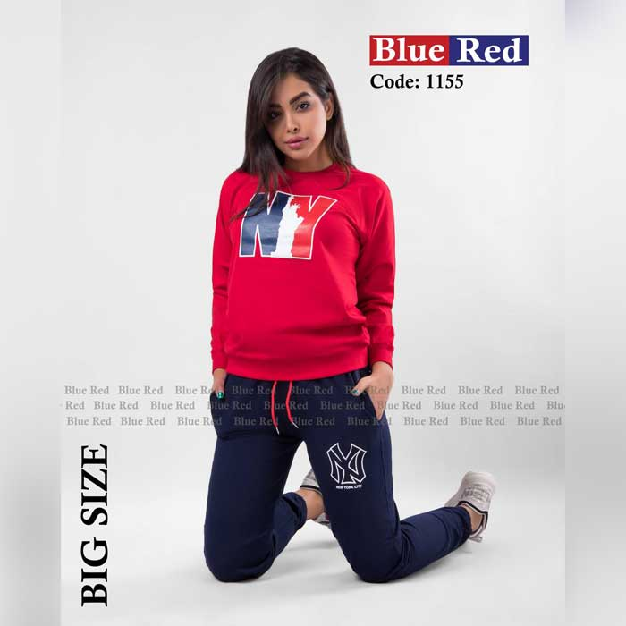 بلوز شلوار بلو رد Blue Red طرح ny 