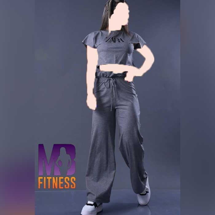 ست کراپ و شلوار ام بی فیتنس MB Fitness طرح ZARA 